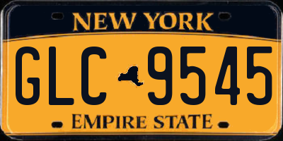 NY license plate GLC9545