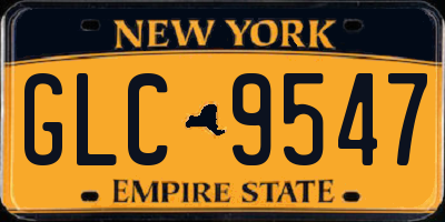 NY license plate GLC9547