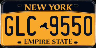 NY license plate GLC9550