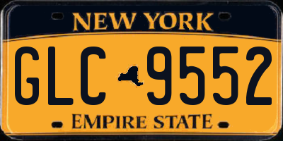 NY license plate GLC9552