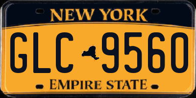 NY license plate GLC9560