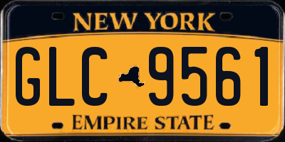 NY license plate GLC9561