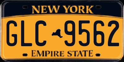NY license plate GLC9562