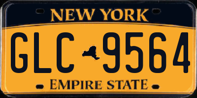 NY license plate GLC9564