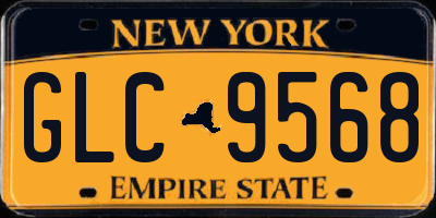 NY license plate GLC9568