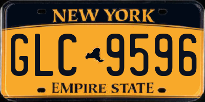 NY license plate GLC9596