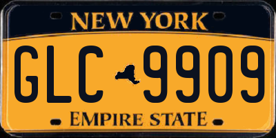 NY license plate GLC9909