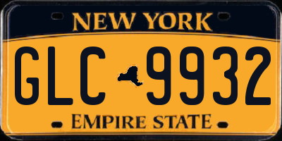NY license plate GLC9932