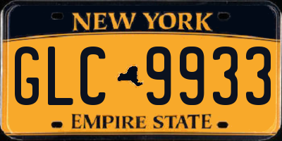 NY license plate GLC9933