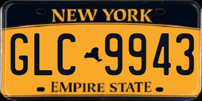 NY license plate GLC9943