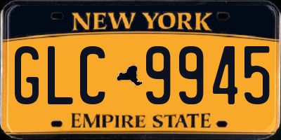 NY license plate GLC9945