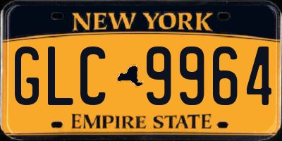 NY license plate GLC9964