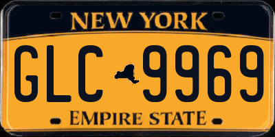 NY license plate GLC9969