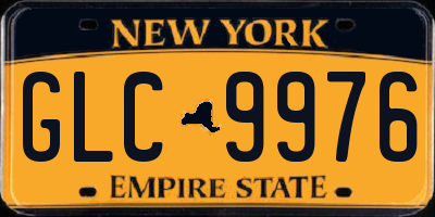 NY license plate GLC9976