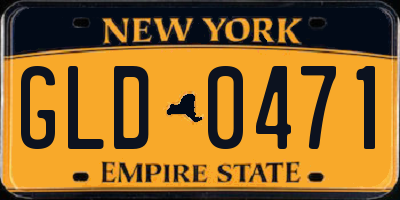 NY license plate GLD0471