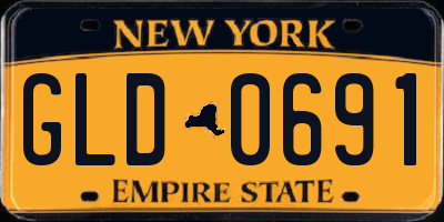 NY license plate GLD0691