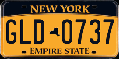 NY license plate GLD0737
