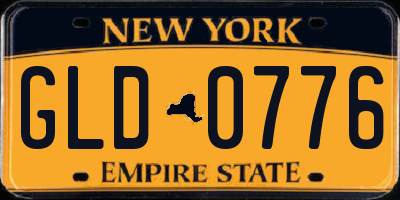 NY license plate GLD0776