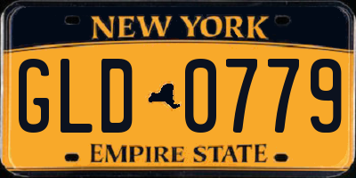 NY license plate GLD0779