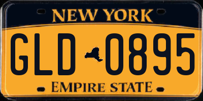 NY license plate GLD0895