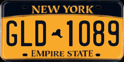 NY license plate GLD1089