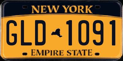 NY license plate GLD1091