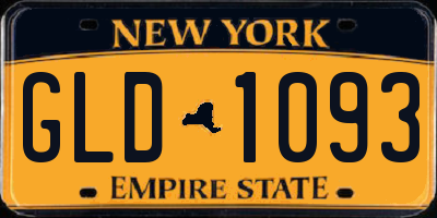 NY license plate GLD1093