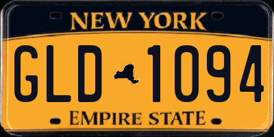 NY license plate GLD1094