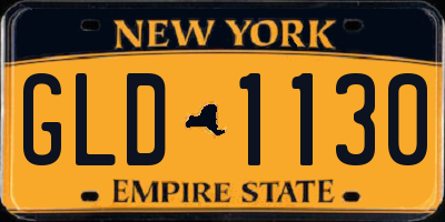 NY license plate GLD1130