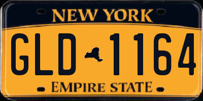 NY license plate GLD1164
