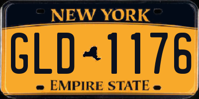 NY license plate GLD1176