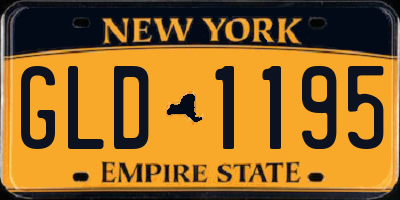 NY license plate GLD1195