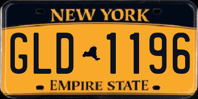 NY license plate GLD1196