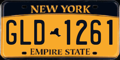NY license plate GLD1261