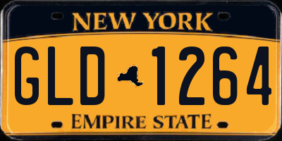 NY license plate GLD1264