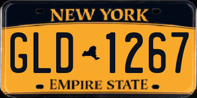 NY license plate GLD1267