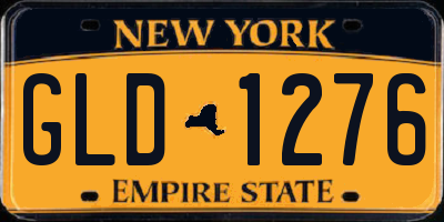 NY license plate GLD1276