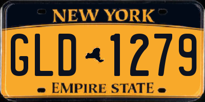 NY license plate GLD1279