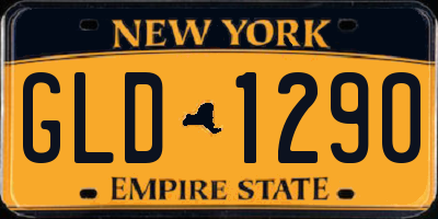 NY license plate GLD1290