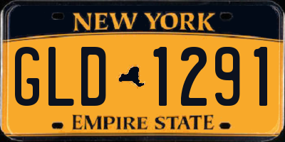 NY license plate GLD1291