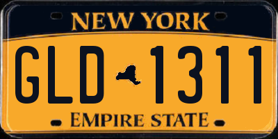 NY license plate GLD1311