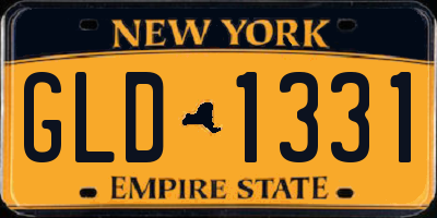 NY license plate GLD1331
