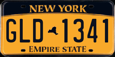 NY license plate GLD1341