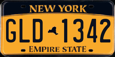 NY license plate GLD1342