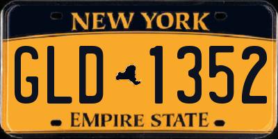 NY license plate GLD1352