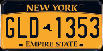 NY license plate GLD1353