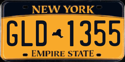 NY license plate GLD1355