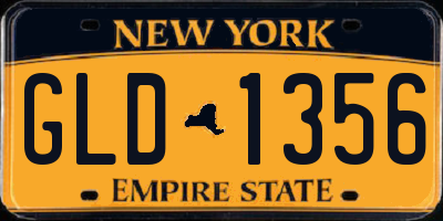 NY license plate GLD1356