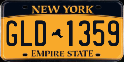 NY license plate GLD1359