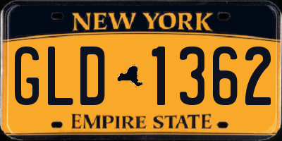 NY license plate GLD1362